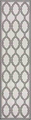 Vista 16 de SAFAVIEH Alfombra lavable para exteriores Linden Collection – Alfombra de pasillo de 2.2 x 8 pies, color crema y aguamarina, no desprende pelusa