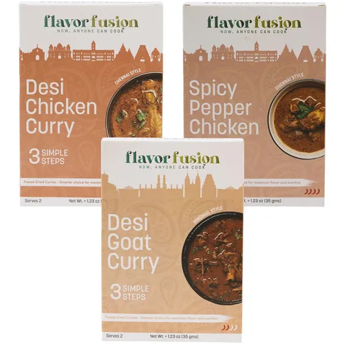 Vista 11 de Flavor Fusion Favoritos tradicionales con ingredientes naturales: pollo Tikka Masala, palak Paneer y pollo picante a la pimienta para una cocina