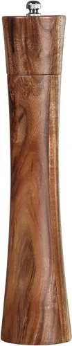 Vista 9 de KKC HOME ACCENTS Molinillo de pimienta de madera, molinillo de pimienta de madera, recargable, 10 pulgadas, madera de goma, molinillo de sal, núcleo