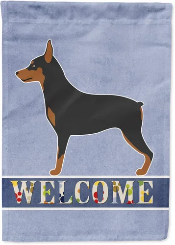 Vista 90 de Caroline's Treasures BB8334GF AIDI Bandera de jardín para perro de montaña del Atlas, bandera de buzón azul, bandera decorativa para patio exterior