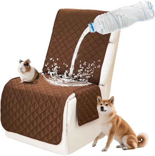 Vista 31 de Fundas impermeables para sofá reclinable seccional en forma de L, 7 piezas, antideslizantes, lavables, juego de fundas reclinables para mascotas
