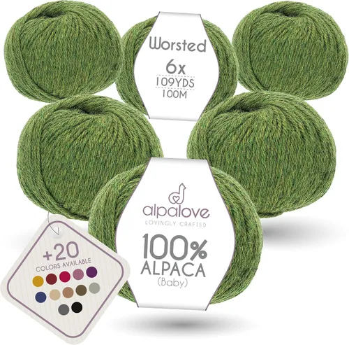 Vista 32 de Set de Lana Abultada (6 x 50 g) Súper Suave de Alpaca Bebé para Tejer Antracita 300 Metros