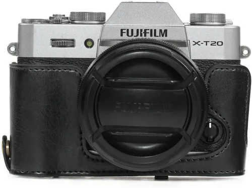 Vista 6 de MegaGear MG981 Ever Ready - Funda de piel para cámara y correa para Fujifilm X-T30, X-T20, X-T10 (lentes de 0.630-1.969 in/0.709-2.165 in)
