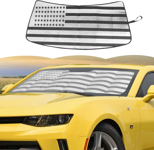 Vista 8 de Parasol para parabrisas, protector térmico para ventana de Chevrolet Camaro 2010-2015