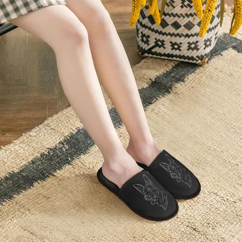 Vista 9 de Hot-German-Shepherd-Dog - Pantuflas peludas de algodón para el hogar en invierno, pantuflas de felpa unisex de dos tamaños