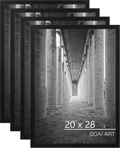 Vista 54 de DOAI ART Marco de fotos de 5x7 pulgadas, marco negro de 5x7 pulgadas para exhibición horizontal o vertical con montaje en pared y sobremesa Marco