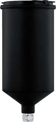 Vista 5 de Master Elite - Pistola de pintura en aerosol de alimentación por gravedad de aluminio negro de 20.3 fl oz con tapa de plástico sin goteo, taza se