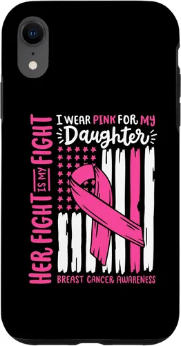 Vista 25 de Breast Cancer Flag I Wear Pink Daughter Her Fight My Fight Case for iPhone 17