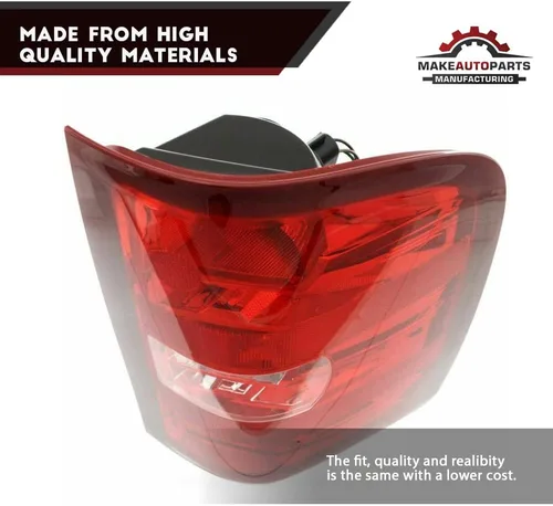 Vista 4 de Conjunto de lámpara de luz de rotura de cola halógena lente roja transparente pasajero lado derecho para Chevy Silverado 1500 2007-2013 y para 2500