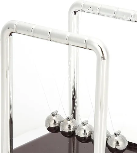 Vista 9 de Newtons Cradle Balance - Bolas de péndulo, bolas oscilantes de energía cinética, herramienta educativa de aprendizaje para oficina, hogar