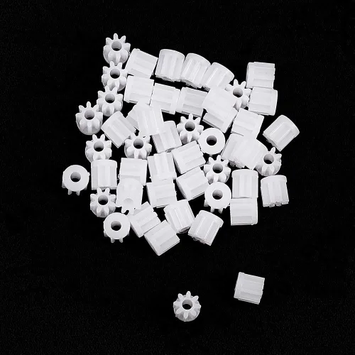 Vista 3 de Othmro 50pcs engranajes de plástico 8 dientes modelo 082A engranaje de reducción engranajes de gusano plástico para RC coche robot motor