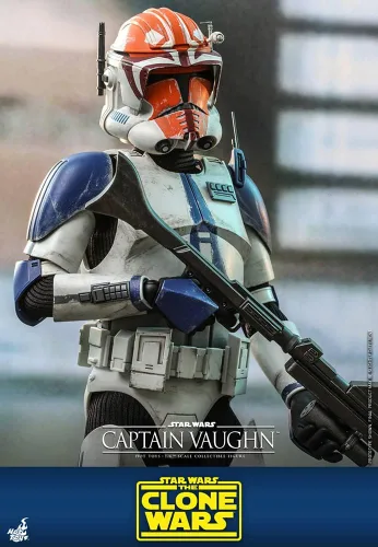 Vista 6 de Hot Toys 1:6 Capitán Vaughn - Star Wars: Las Guerras Clon, Blanco