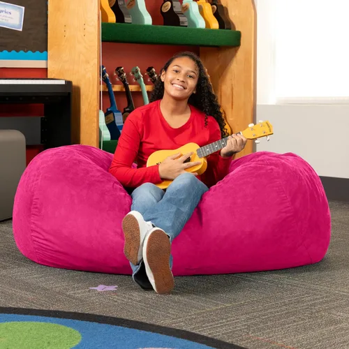 Vista 2 de Jaxx Lounger Jr. Puff Rosa