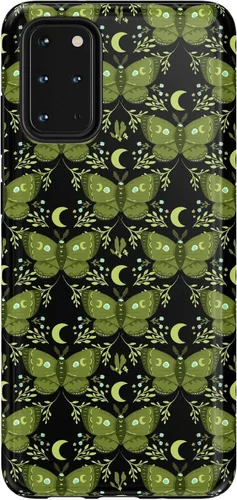 Vista 375 de Casely Funda para Galaxy S9 Postura de cadáver Yoga de esqueleto Diseño protector delgado esencial de doble capa