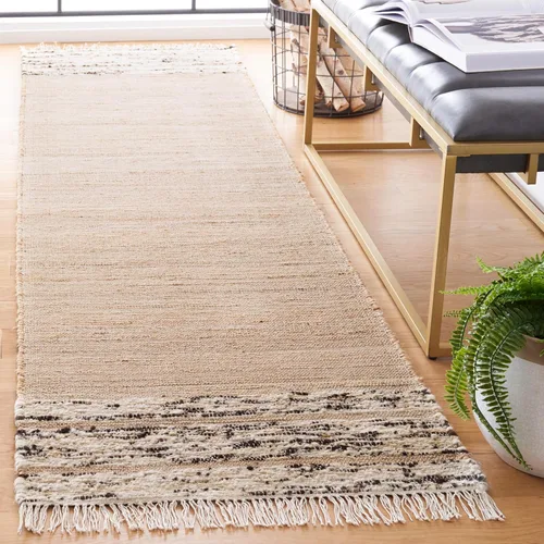 Vista 13 de SAFAVIEH Metro Collection - Alfombra de pasillo de 2 pies 3 pulgadas x 8 pies, negro y marfil, lana geométrica hecha a mano, ideal para zonas