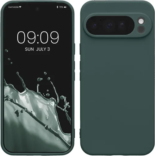Vista 25 de kwmobile Funda compatible con Google Pixel 9 - Funda protectora delgada de TPU para teléfono - Acabado mate suave - Piedra antigua