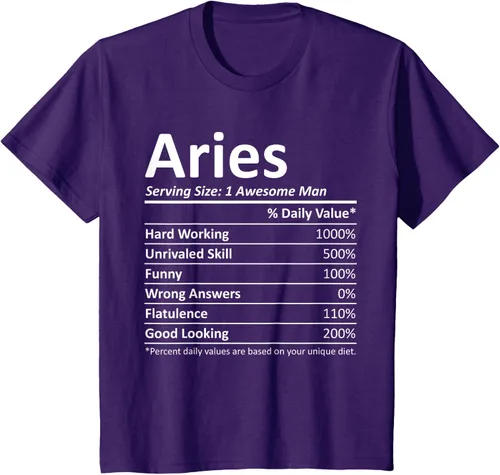 Vista 18 de ARIES Nutrition - Camiseta divertida de regalo con nombre personalizado para cumpleaños, Negro, S