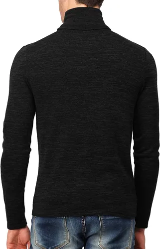 Vista 4 de H2H Mens Lightweight Slim Fit Turtleneck Pullover Casual Long Sleeve