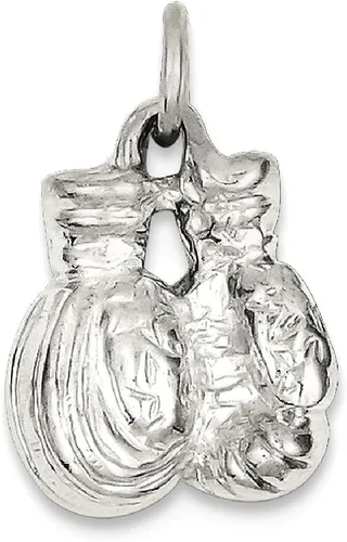 Vista 8 de Collar de plata de ley 925 con guantes de karate, colgante deportivo