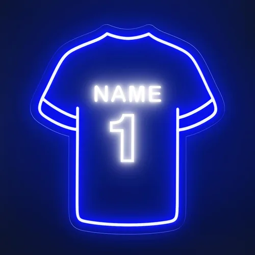 Vista 10 de Letreros de neón de jersey de baloncesto personalizables, letrero de neón LED personalizable para decoración de pared, luces de neón LED