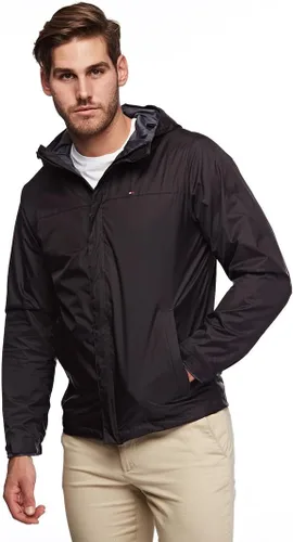Vista 21 de Tommy Hilfiger Chaqueta impermeable con capucha, transpirable, ligera, para hombre