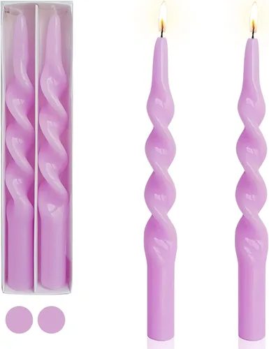 Vista 43 de Candelabros en espiral verde y velas cónicas verdes - Gedengni 7.5 pulgadas Velas cónicas cortas y encantadoras con diseño retorcido, velas sin