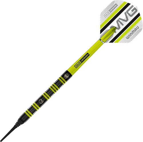 Vista 2 de Winmau Michael Van Gerwen MvG - Juego de dardos profesionales de tungsteno (85 % cañas)