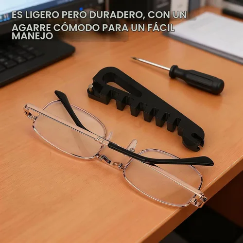 Vista 2 de Herramienta de ajuste de marco de lentes, doblador de marcos de lentes para brazos de patillas y almohadillas de nariz, multiherramienta recomendada