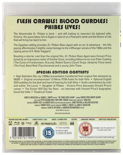 Vista 2 de Dr Phibes Rises Again Blu-ray UK Import