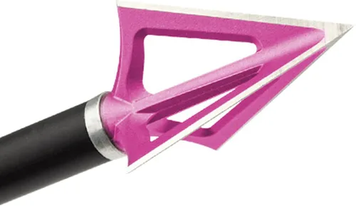 Vista 2 de G5 Montec Pink Archery Hunting - Cuchillas fijas afiladas duraderas de acero, 1 pieza de construcción atornillada para flechas de arco, paquete de 3