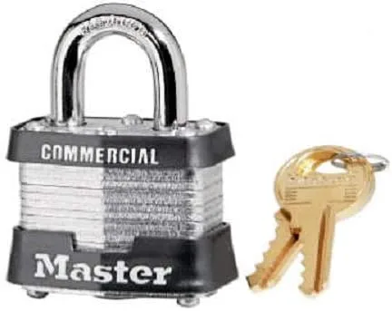 Vista 2 de Master Lock 3KA-3210 Candados laminados con llave igual, 1-1/2 pulgadas, paquete de 2