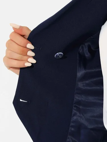 Vista 5 de Allegra K Chaleco de traje para mujer, chaleco elegante con solapa de negocios con doble botonadura