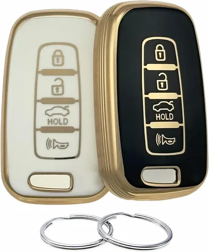 Vista 7 de REPROTECTING Funda TPU para Llavero Compatible con Hyundai Azera Elantra GT Equus Genesis Santa Fe Tucson Veloster Veracruz Kia Forte Optima Sorento