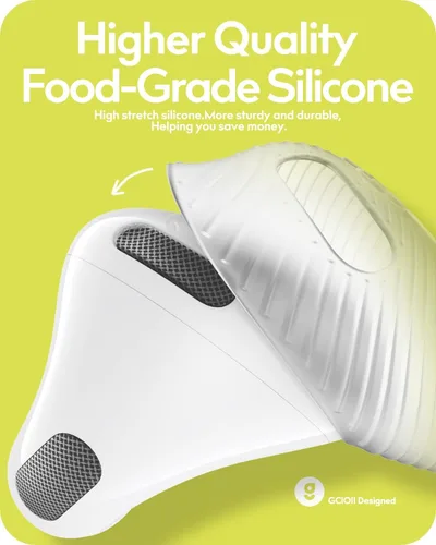 Vista 4 de Gcioii - 3 pares de cubiertas de almohadillas para AirPods 4 [encaja en el estuche], almohadillas de silicona antideslizantes y antiarañazos