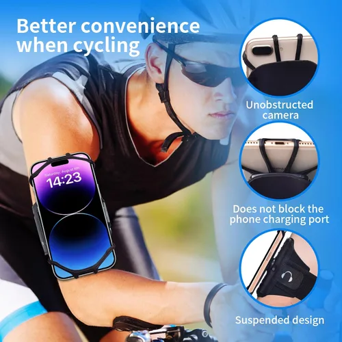 Vista 3 de Soporte para teléfono de muñeca, rotación de 360° adecuado para iPhone 16/15/14/13/12/Pro/Pro Max, para teléfonos inteligentes de 4.7 a 6.5