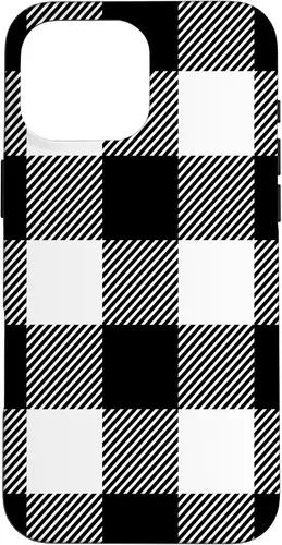 Vista 19 de Buffalo Plaid Black White Phone Case for iPhone 17