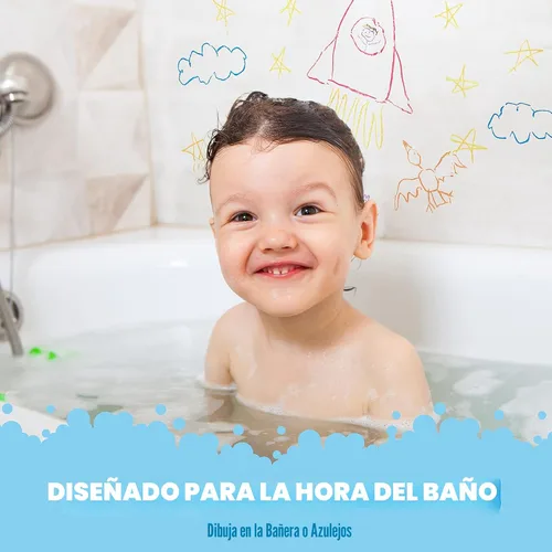 Vista 2 de Tub Works Smooth - Crayones de baño gigantes Crayones de baño no tóxicos y lavables para niños pequeños y niños Fórmula única que se dibuja