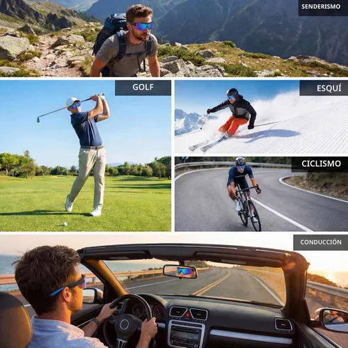 Vista 6 de Gafas inteligentes Bluetooth para hombre y mujer