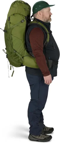 Vista 14 de Osprey Aether 65L Mochila de mochilero para hombre, color negro, S/M, ajuste extendido