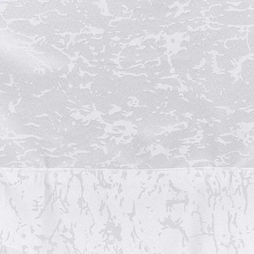 Vista 2 de Violet Linen Patrón clásico de borde abstracto, jacquard tejido de poliéster, comedor, banquete de fiesta y vacaciones, blanco, 52 x 70 pulgadas