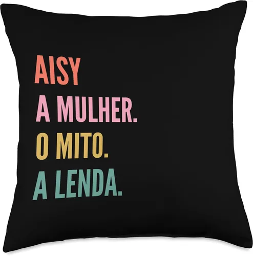 Vista 4 de Divertido diseño portugués de nombre - Aisy Throw Pillow