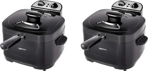 Vista 7 de Amazon Basics - Freidora eléctrica profunda de 2.1 cuartos (2.0L) con capacidad de aceite de 8 tazas, temporizador, temperatura ajustable, cesta