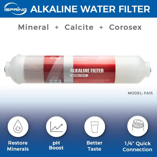 Vista 6 de Express Water Juego de filtros de repuesto para sistema de ósmosis inversa y cartucho de filtro de agua alcalino iSpring FA15