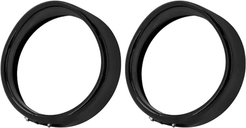 Vista 2 de Luz antiniebla de motocicleta de 11.4 cm con anillo de estilo visera, luz de paso auxiliar de 4 1/2", lámpara con bisel compatible con Harley Brillo