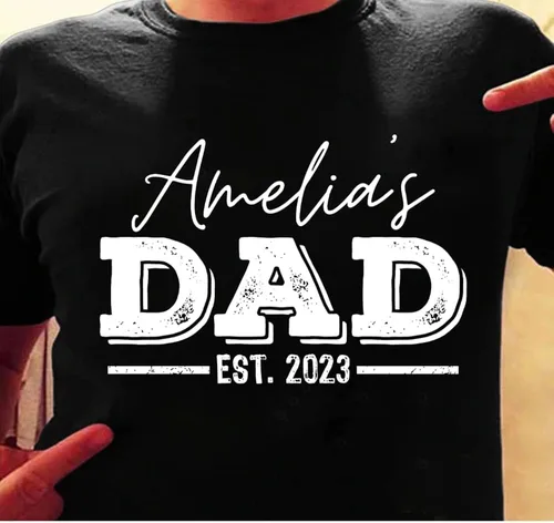 Vista 2 de Camisa personalizada para papá, camisa de papá con nombre de niños, camisa del día del padre, camisa personalizada para papá, camisa de papá, camisa