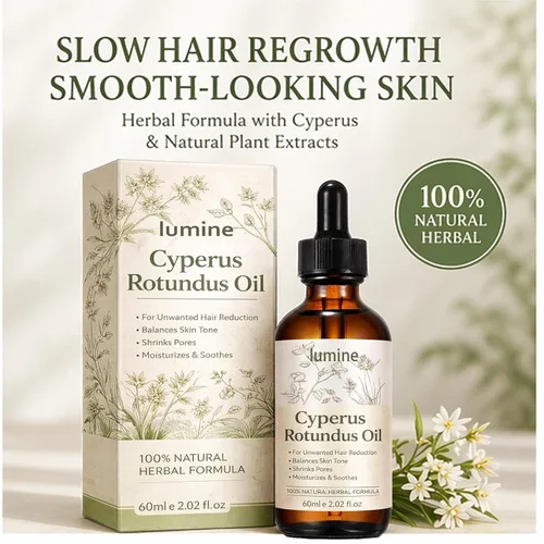 Vista 2 de LUMINE Cyperus Rotundus Oil 60ml - Natural Hair Reduction & Skin Care Oil, Moisturizing & Smoothing for Face and Body, 100% Herbal Formula