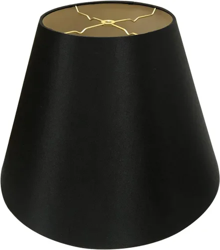 Vista 3 de Royal Designs Deep Empire - Pantalla de lámpara de tapa dura, color negro, 8 x 14 x 11 pulgadas