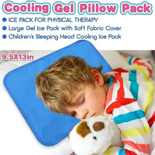 Vista 2 de Paquete de hielo de gel reutilizable para dormir, almohadilla fría, almohadilla de hielo de enfriamiento de la cabeza, almohada fría, alivia dolores