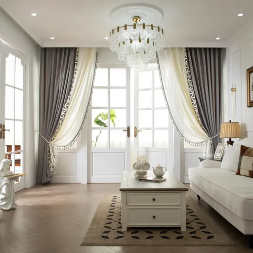 Vista 6 de VisionaryHomeDesign Sheer White Curtains, Pinch Pleat Sheer Drapes, Light Filtering, Tassel Sheer Curtains for Living Room Bedroom(45W x 108L,Gray