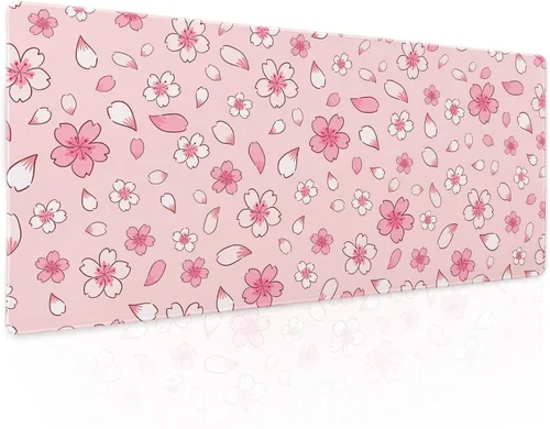 Vista 13 de Alfombrilla de mouse negra estética vintage para juegos botánicos, extendida, bonita planta verde bosque, naturaleza, floral, grande